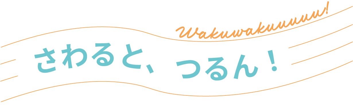 さわると、つるん!